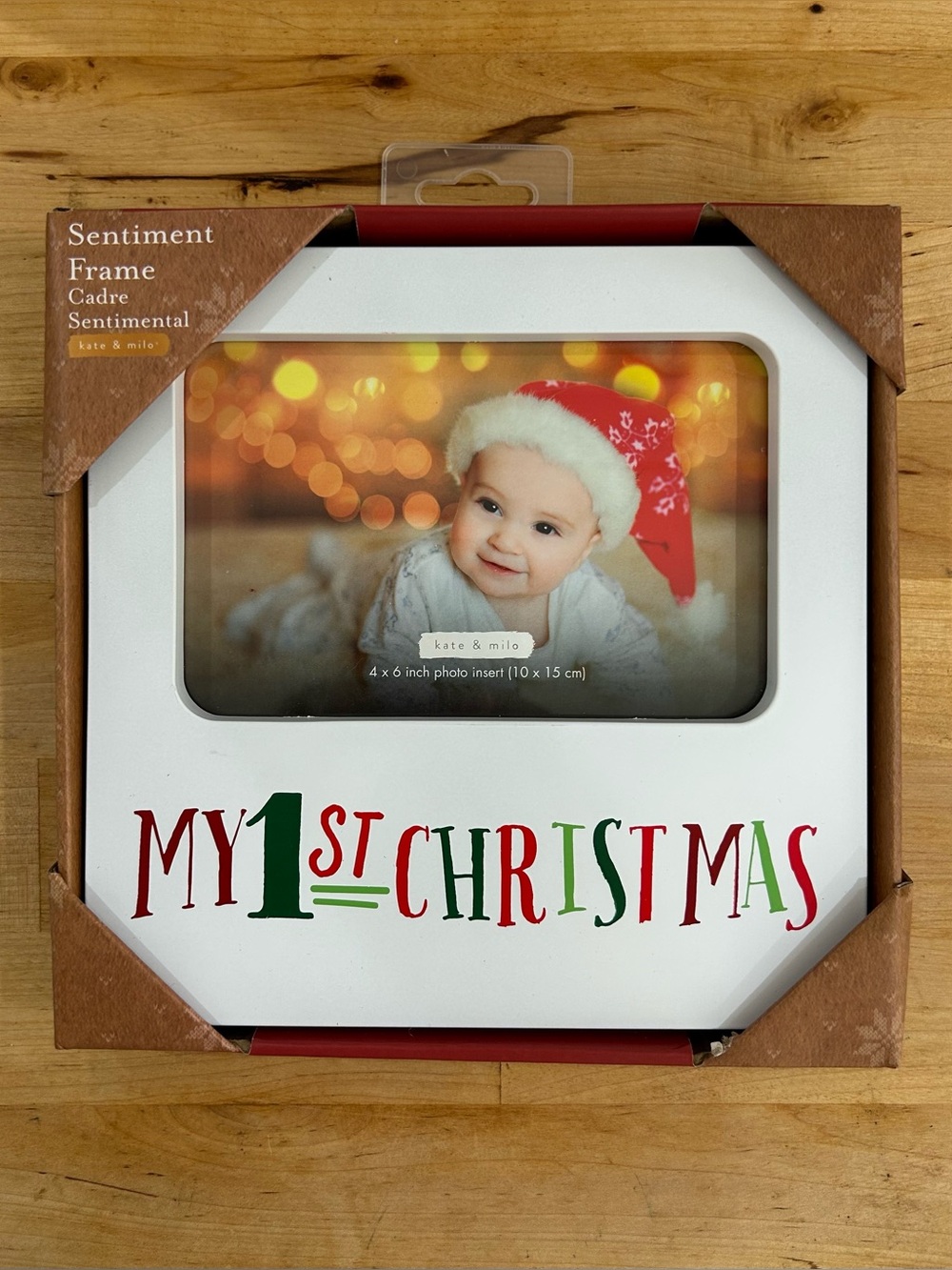 Kate & Milo "My 1st Christmas" Baby Keepsake Picture Photo Frame
